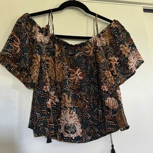 Madewell silk cropped top